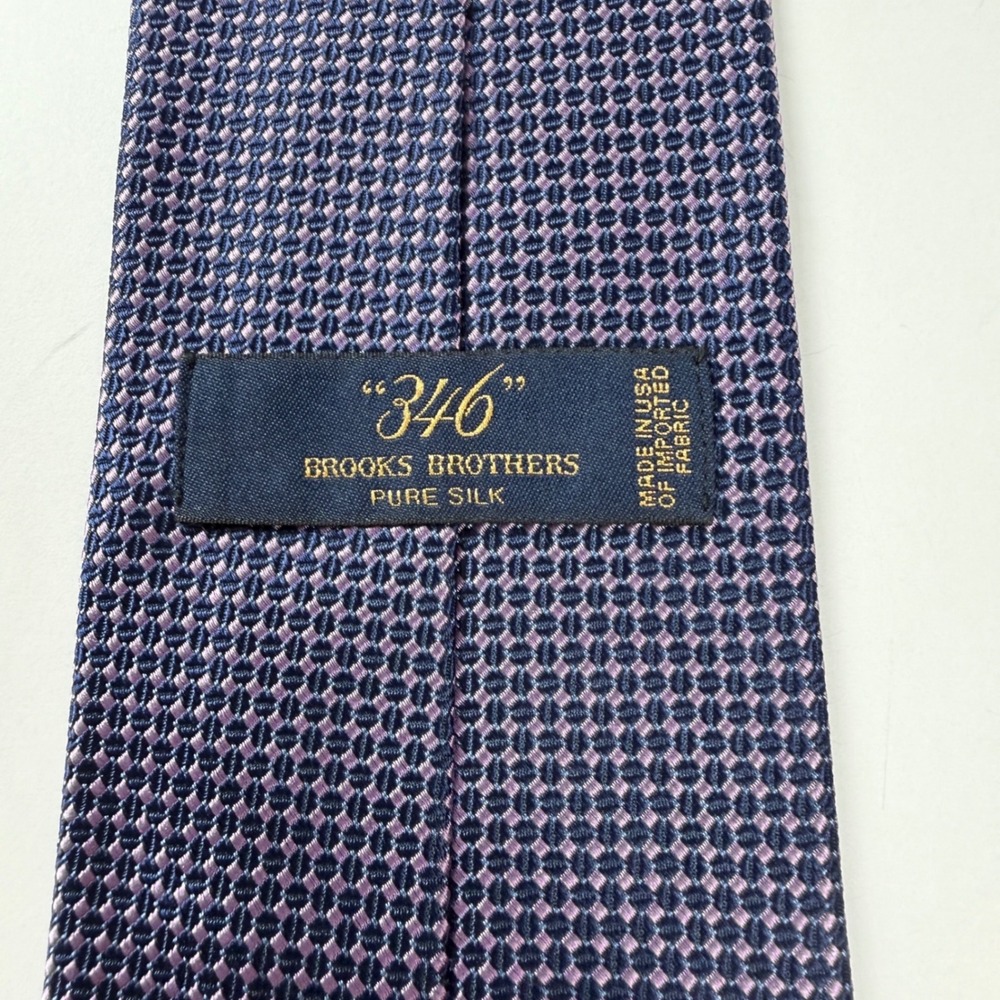 Brooks Brothers 346 Purple Geometric‎ Pattern Silk Tie USA - Picture 3 of 7